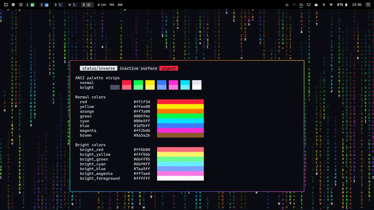 Spectrum theme screenshot
