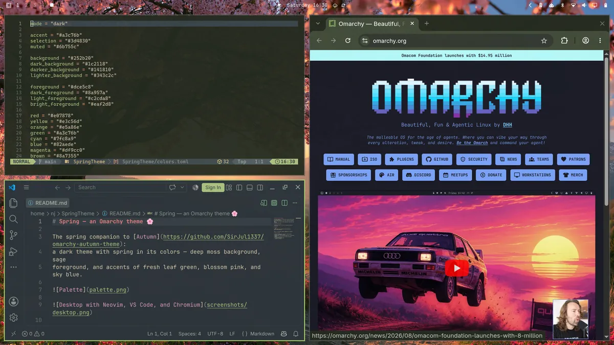 Spring theme screenshot